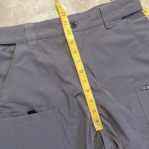 Palmyth Shorts Mens Medium Fishing Gray Boating‎ Flat Front Pockets - Picture 4 of 8